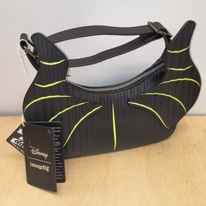 Loungefly Disney Sleeping Beauty Maleficent Horns Shoulder Bag Glows In The Dark